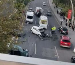 Ankara’da 8 araçlı zincirleme kaza: 1 yaralı