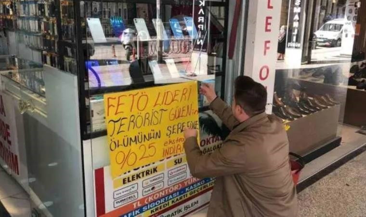 Esnaf, Fettullah Gülen’in ölümü sebebiyle kampanya yaptı