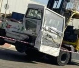 Havalimanında kadına forklift çarptı… Ağır yaralandı!