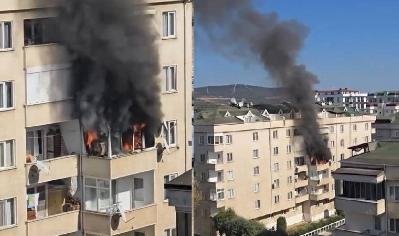 İstanbul’da panik anları: 5 katlı binada yangın!