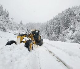 Rize’de 21 köy yolu kardan kapandı