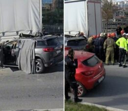 Zeytinburnu’nda otomobil kamyona çarptı: 1 ölü