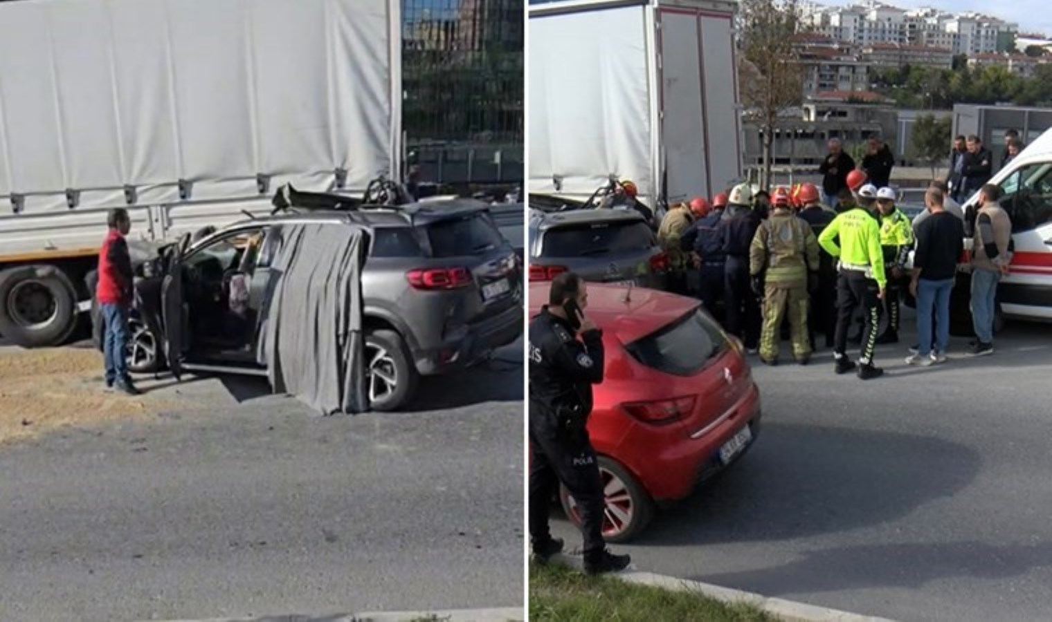 Zeytinburnu’nda otomobil kamyona çarptı: 1 ölü