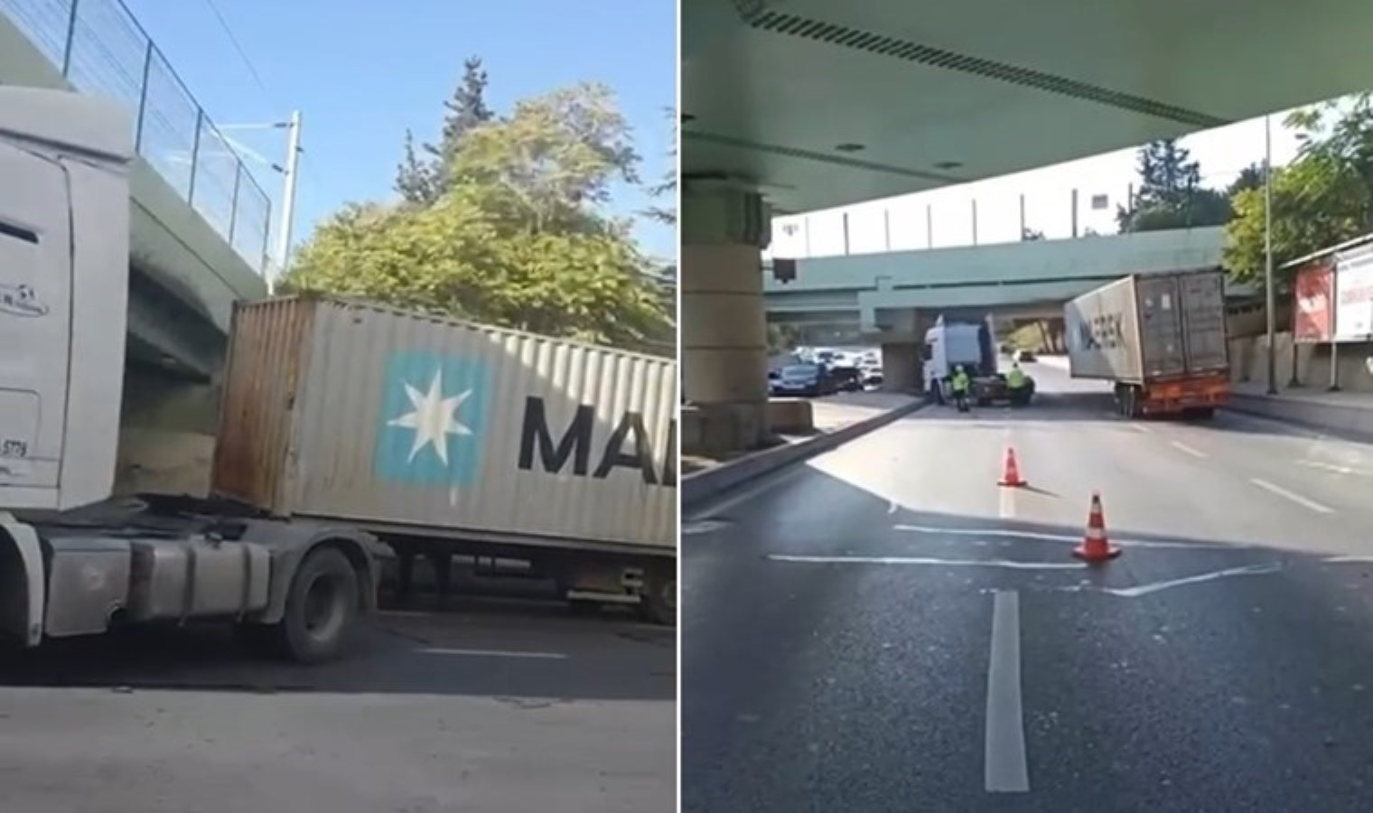 Bakırköy’de TIR üst geçite çarptı: Trafik yoğunluğu yaşanıyor!