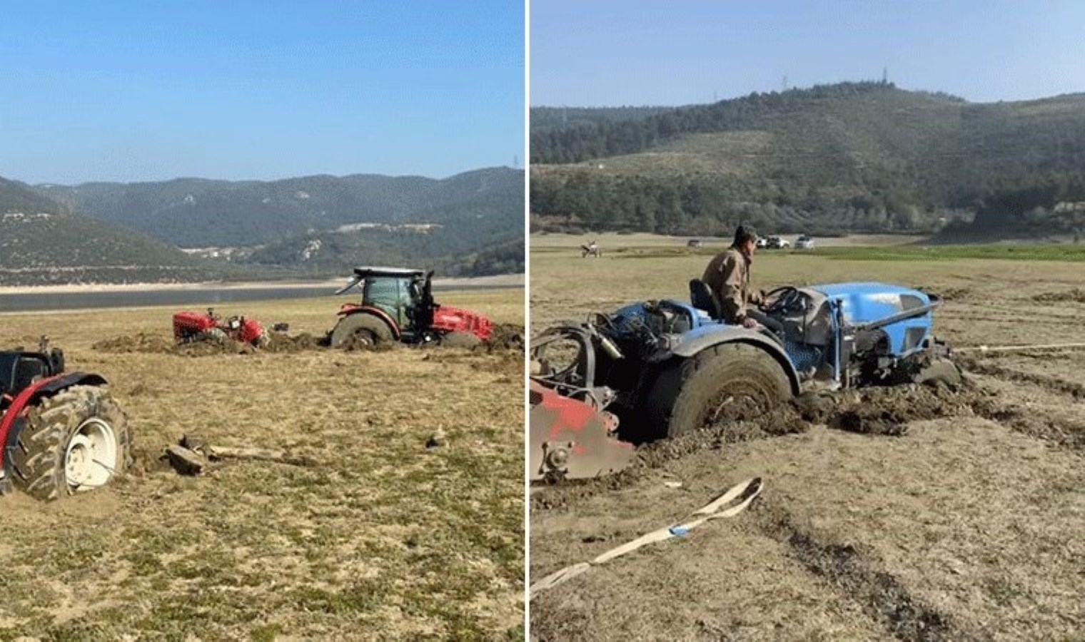 Pikniğe giden bataklığa saplandı, onları kurtarmaya gidenler de mahsur kaldı