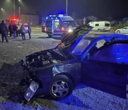 Tekirdağ’da feci kaza: Önce bariyere, sonra duvara çarptı!