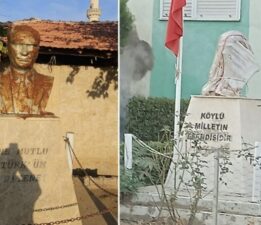 İzmir’de Atatürk büstlerine saldırı: Çuval geçirip dışkı sürdüler!