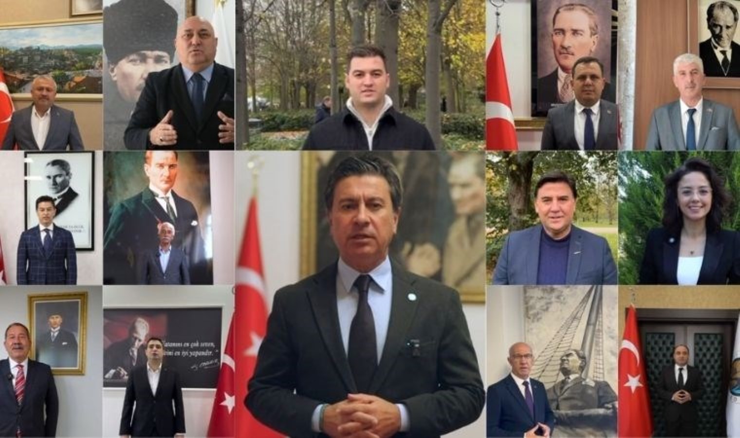 Muğla’nın başkanlarından Atatürk’e saygı duruşu