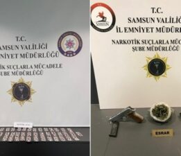 Samsun’da uyuşturucu ve silah operasyonu: 4 zanlı yakalandı