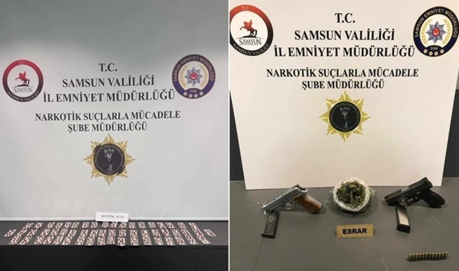 Samsun’da uyuşturucu ve silah operasyonu: 4 zanlı yakalandı